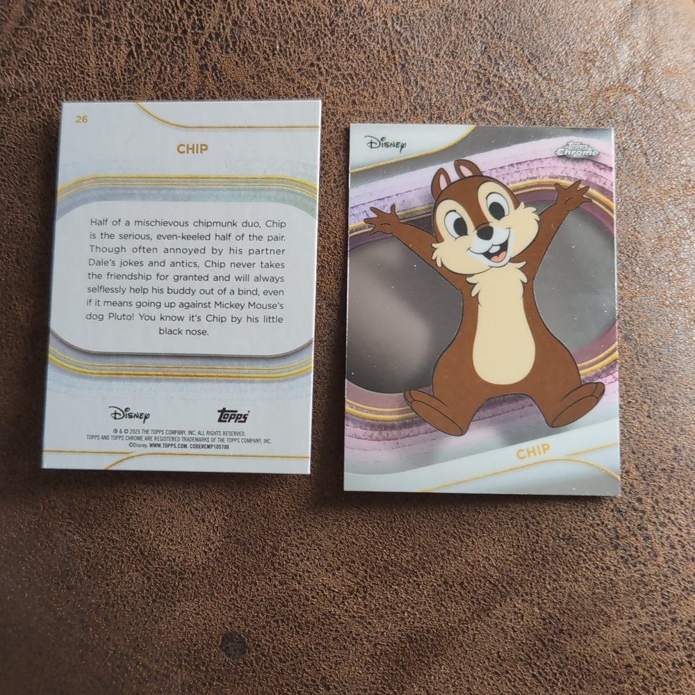 1$ Add On⭐Chip 2025 Topps Chrome Disney base card